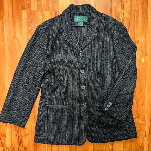 Lauren by Ralph Lauren 100% lamb's wool blazer 🖤 EUC🖤 12P - Picture 1 of 10